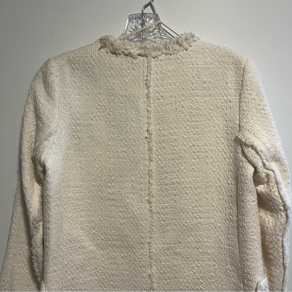 Zara Basic Collection Classic Ivory Tweed Jacket - Picture 11 of 16